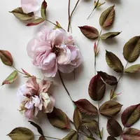 Шелковая флористика: Ветка розы