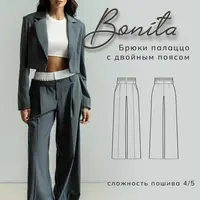 Брюки палаццо с двойным поясом Bonita