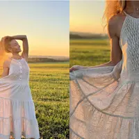 Сарафан с буфами