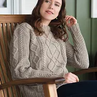 Вязаный пуловер с аранами Clarsach