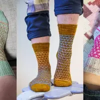 Вязаные цветные носки Slippy V Socks