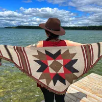 Модульная шаль спицами Clint