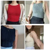 Облегающий топ миксом резинок Mixed rib Cami