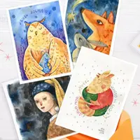 Акварельные открытки