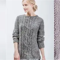 Пуловер спицами связанный сверху