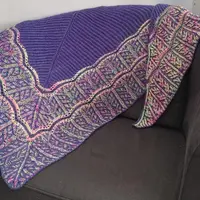 Шаль двухцветной бриошью Moss Agate