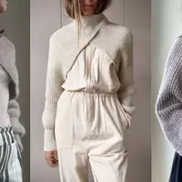 Вязаный спицами шраг Narae Cropped Sweater