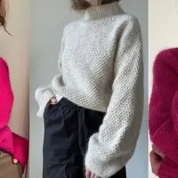 Свитер реглан жемчужным узором Ppoppo