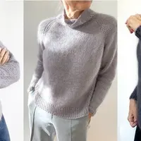 Мягкий свитер спицами сверху CozyX