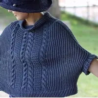 Модное пончо-пуловер Waterflow