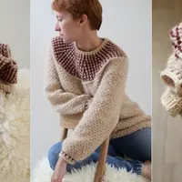 Пуловер с ленивым жаккардом Sediment