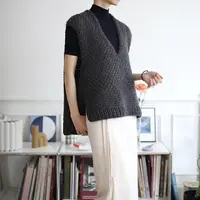 Жилет унисекс из толстой пряжи Grid