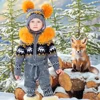 Зимний детский фотошаблон в PSD - 2025 лисички зимний лес