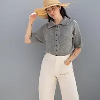 Рубашка поло спицами на пуговицах Verna