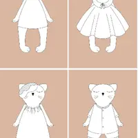 Кошка-сплюшка с набором одежды для сна. Коллекция «Миу»