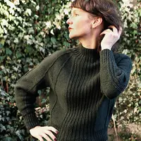 Пуловер с узором резинкой спицами сверху The Silhouette