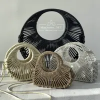 Сумочки из стразового и гамакового шнура