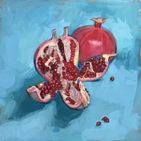 Гранат гуашью