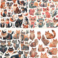 Профессиональные промпты для создания цветочных стикеров с животными