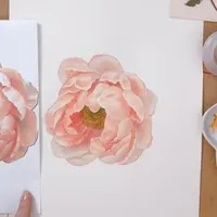 Пион акварелью: ботаническая живопись шаг за шагом