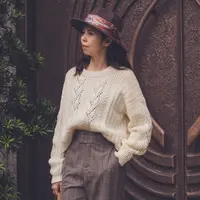 Ажурный пуловер Nia Sweater спицами