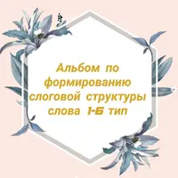 Альбомы по формированию слоговой структуры слова