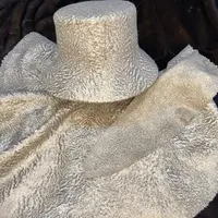 Шляпа-панама и бактус с эффектом каракульчи