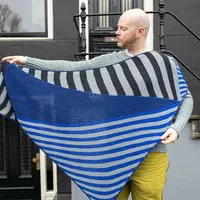 Модульная шаль Stripeometry Shawl спицами