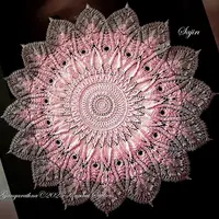 Саджири: узор для фактурной салфетки крючком