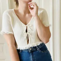 Вязаный топ на завязках Margaret Tee