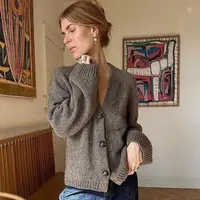 Кардиган вязаный спицами без швов Cardigan No10