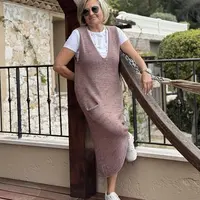 Вязаное спицами платье с японским плечом Savile