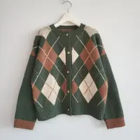 Вязаный кардиган Pluviae с узором аргайл