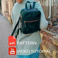 Выкройка городского рюкзака с кедером. Увеличенный размер