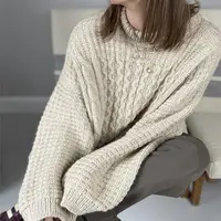 Объемное платье-свитер оверсайз Waffle Loop