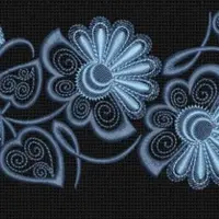 Дизайн вышивки бордюрного цветка