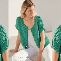 Жакет с ажурными полосами Cashseta 18/3