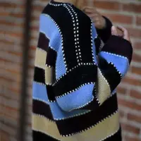 Свитер оверсайз с контрастной отделкой Mimi