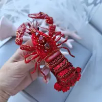 Архитектурная 3d брошь Огненный омар