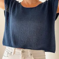 Вязаная спицами футболка Drop Cut Tee Lite