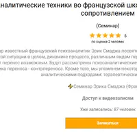 Аналитические техники во французской школе: работа с переносом и сопротивлением