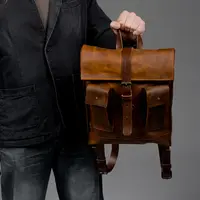 Кожаный рюкзак Roll Top