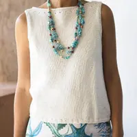 Вязаный спицами элегантный топ Luminous Summer