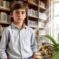 Набор коллажей для школьников "В библиотеке"