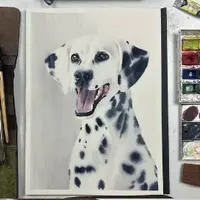 Собаки акварелью