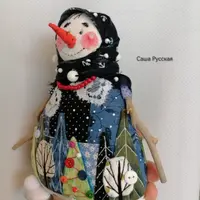 Выкройка лоскутного снеговика Снего-Вика