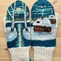 Вышивка на варежках