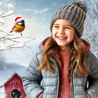 Зимние коллажи для детей