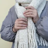 Инструкция по вязанию шарфа из букле