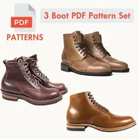 Набор из 3 выкроек ботинок